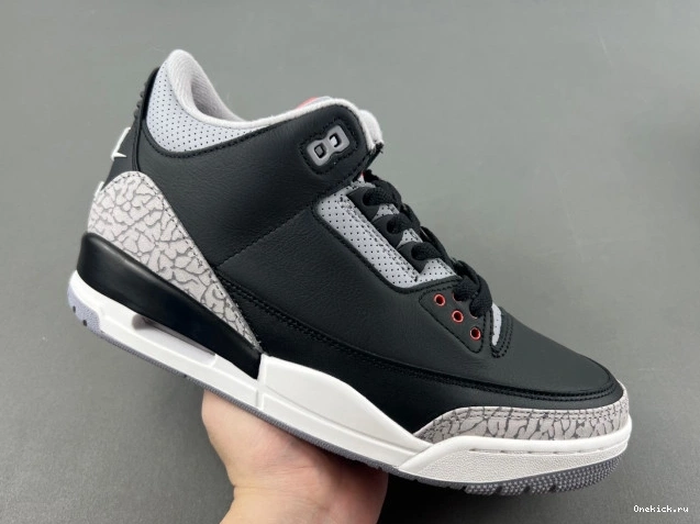 One Kick Black Cement Air Jordan 3 DN3707-010 0716